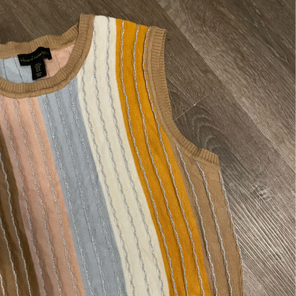 Anthropologie House of Harlow 1960 Striped Sleeveless Knit Sleeveless Top - Picture 4 of 5